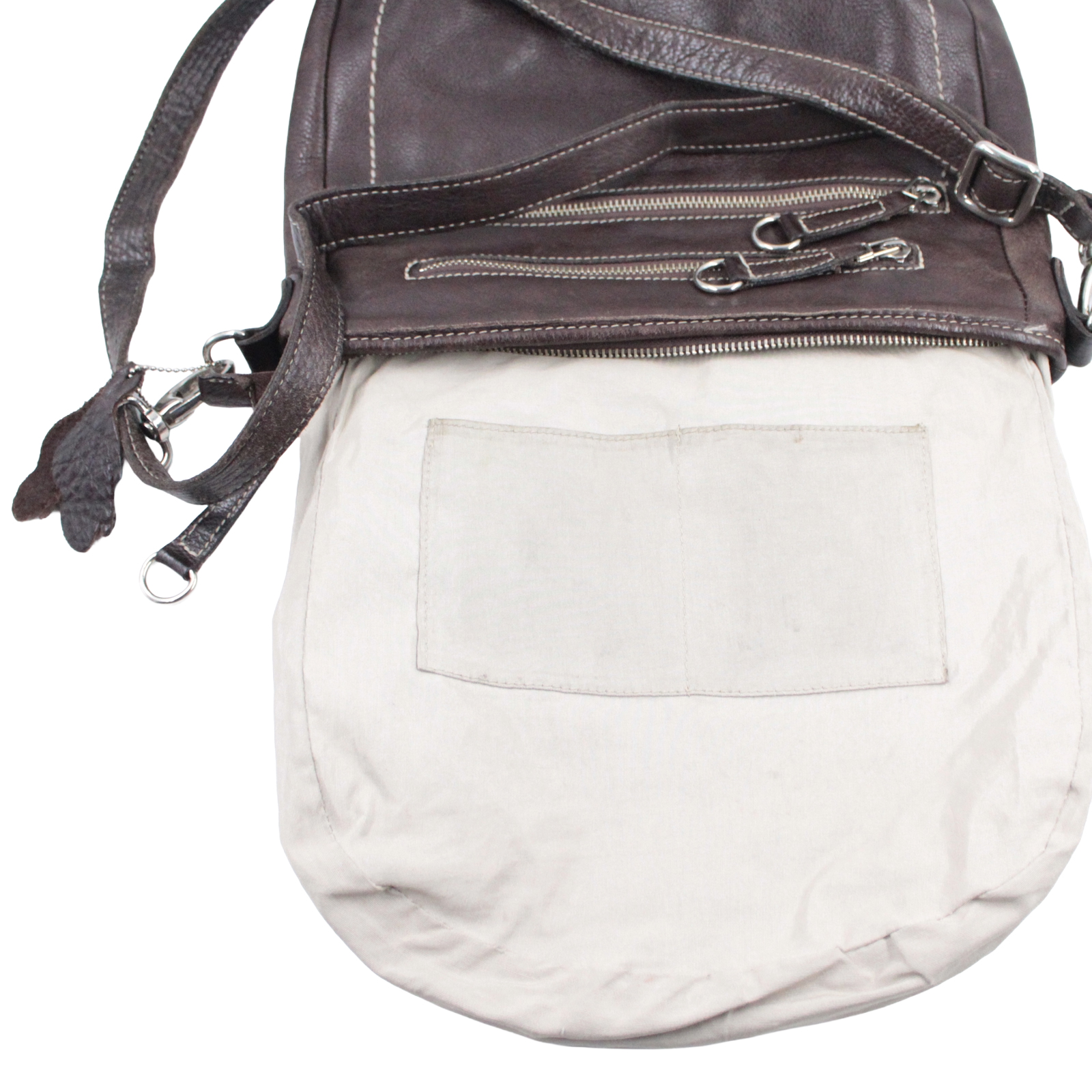 ROOTS Soft Pebbled Leather Shoulder Crossbody Zip Top Brown Bag ROOTS Soft Pebbled Leather Shoulder Crossbody Zip Top Brown Bag