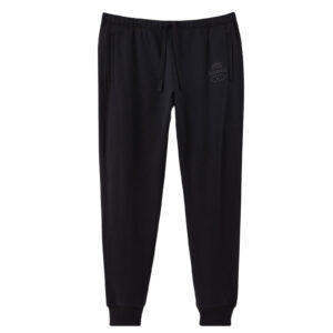 ROOTS Cotton Blend Cooper Laurel Slim Cuff Elastic Waist Black Sweatpant ROOTS Cotton Blend Cooper Laurel Slim Cuff Elastic Waist Black Sweatpant