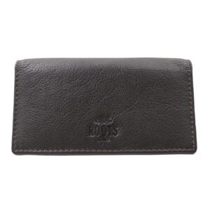 ROOTS Leather Slim Credit Card ID Window Dark Brown Wallet ROOTS Leather Slim Credit Card ID Window Dark Brown Wallet