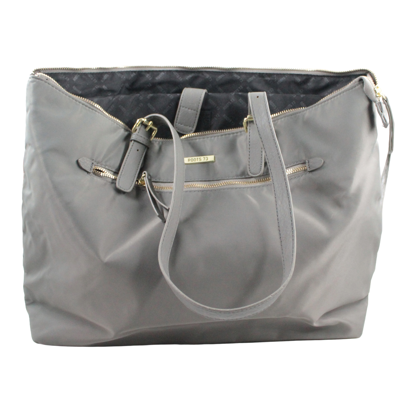 ROOTS Nylon Tote Double Handle Shoulder Laptop Olive Green Bag ROOTS Nylon Tote Double Handle Shoulder Laptop Olive Green Bag