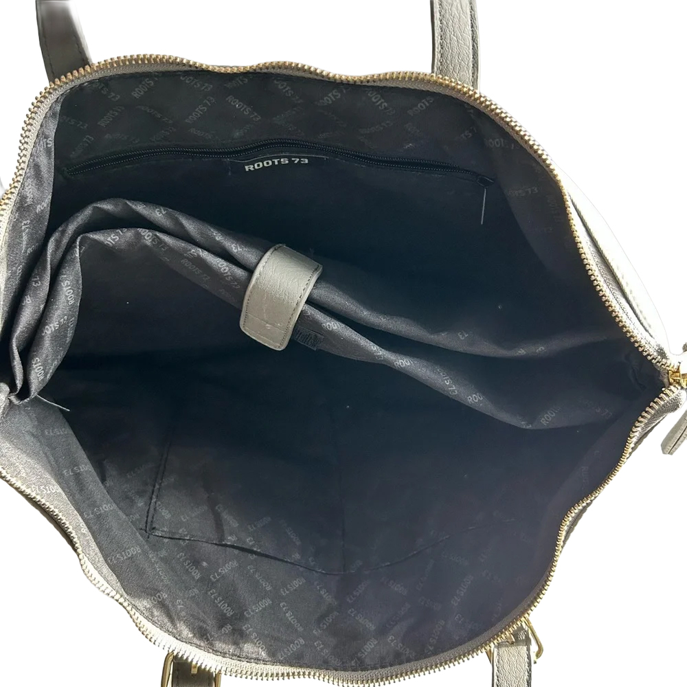 ROOTS Nylon Tote Double Handle Shoulder Laptop Olive Green Bag ROOTS Nylon Tote Double Handle Shoulder Laptop Olive Green Bag