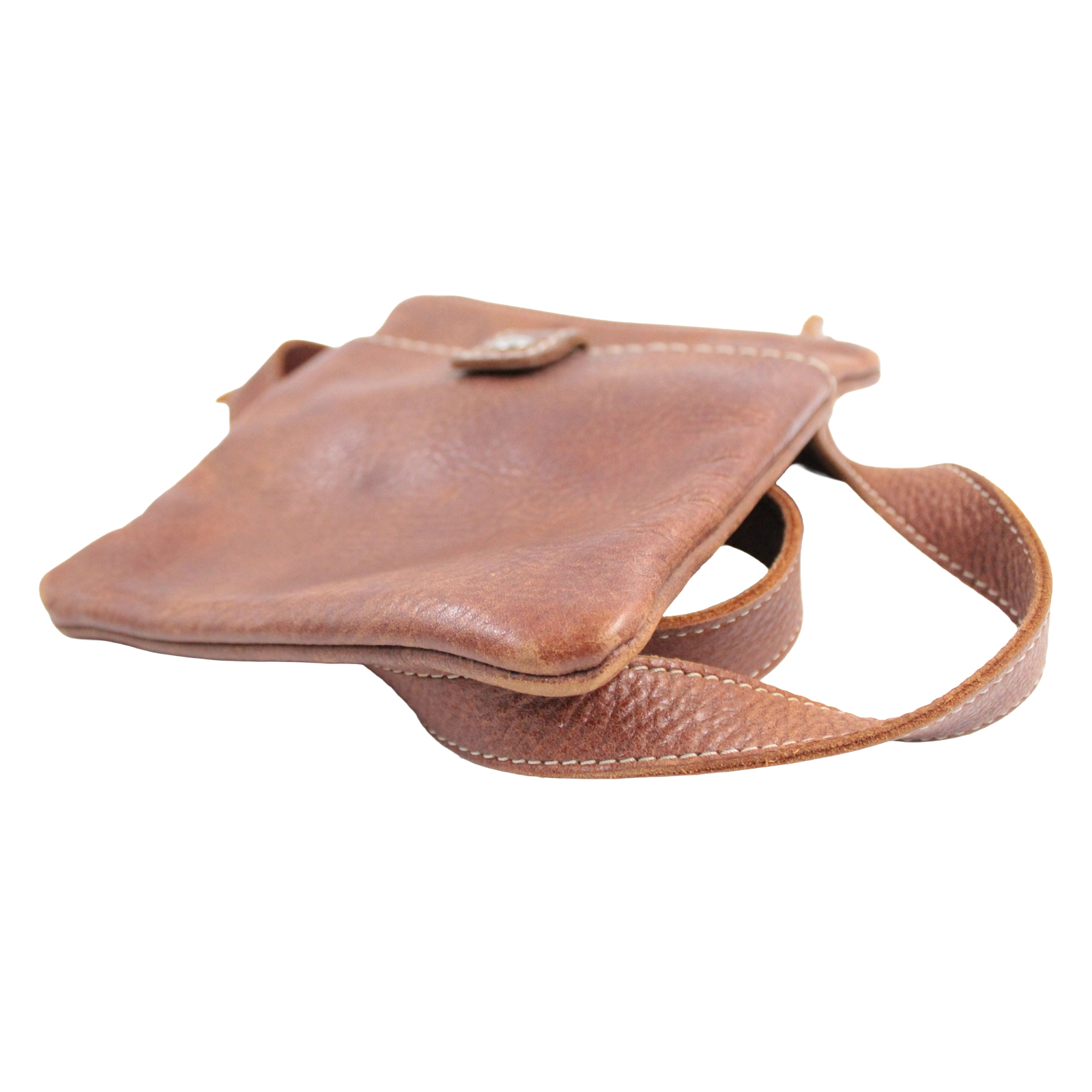 ROOTS Pebbled Leather Adjustable Crossbody Shoulder Zip Top Brown Bag ROOTS Pebbled Leather Adjustable Crossbody Shoulder Zip Top Brown Bag