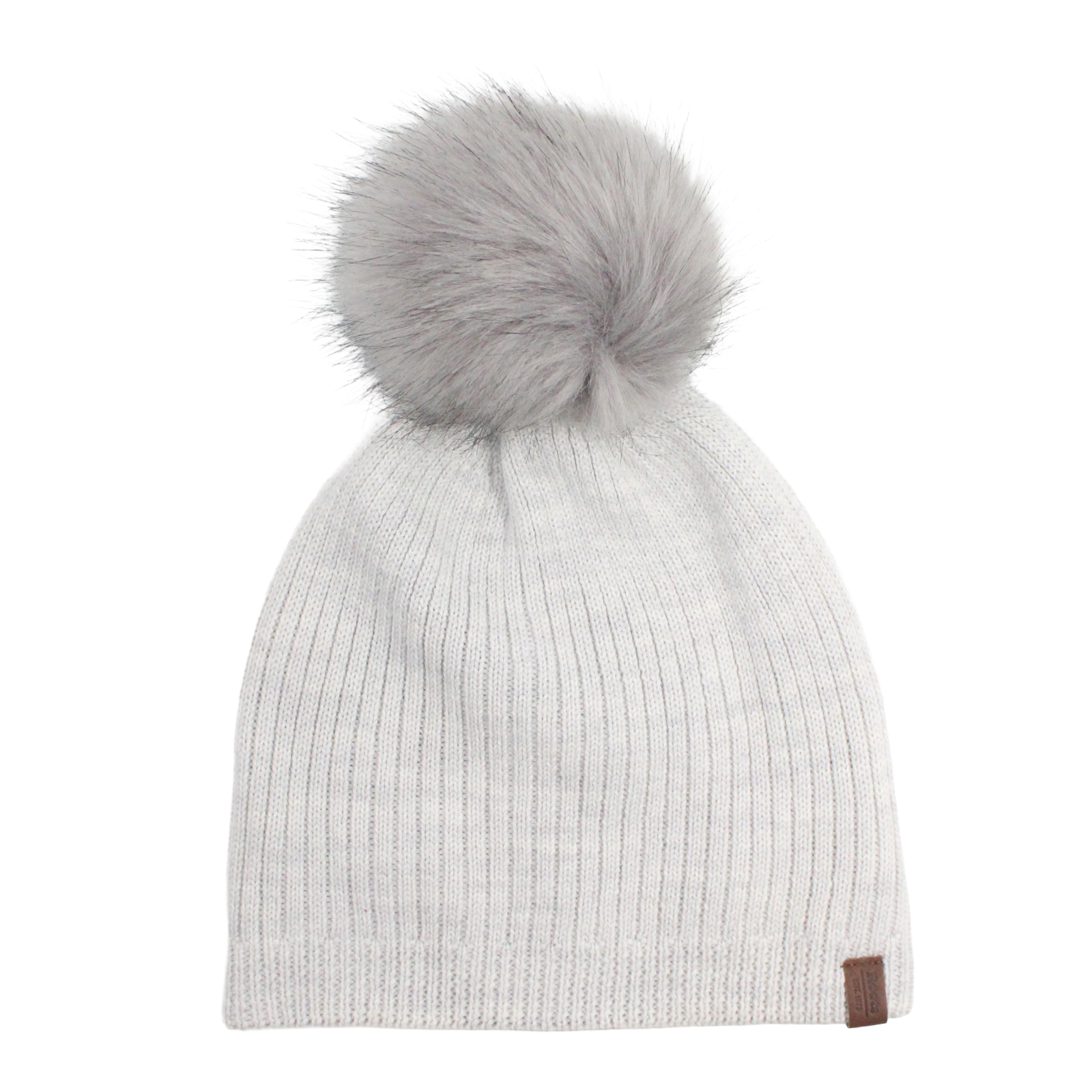 ROOTS 100% Merino Wool Rib Knit Beige Hat - O/S (24CM)