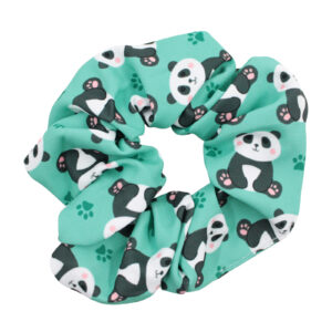 Elasticized Panda Bear Graphic Scrunchie Hair Accessory