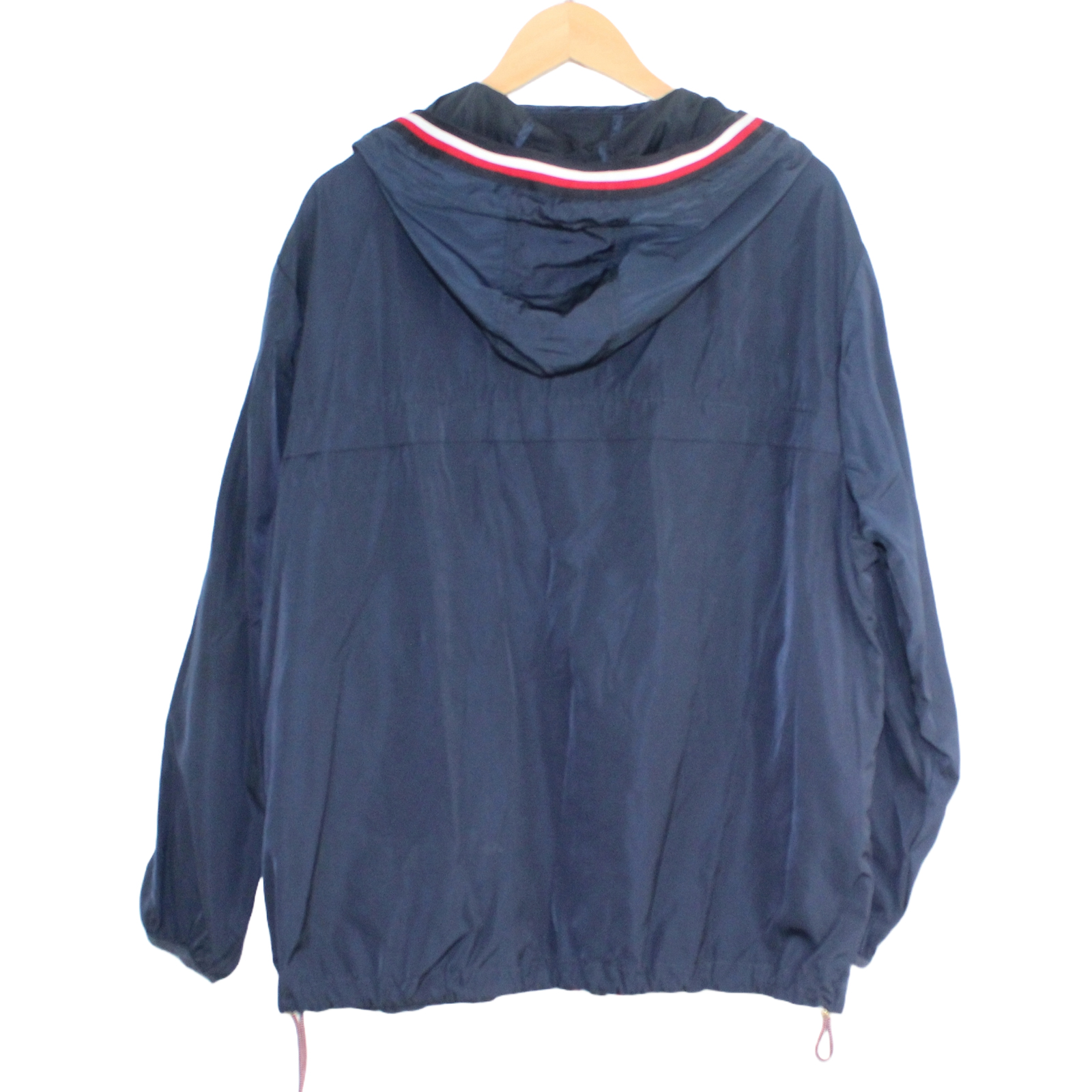 TOMMY HILFIGER Hooded Windbreaker Full Zip Navy Blue Jacket - Large TOMMY HILFIGER Hooded Windbreaker Full Zip Navy Blue Jacket - Large