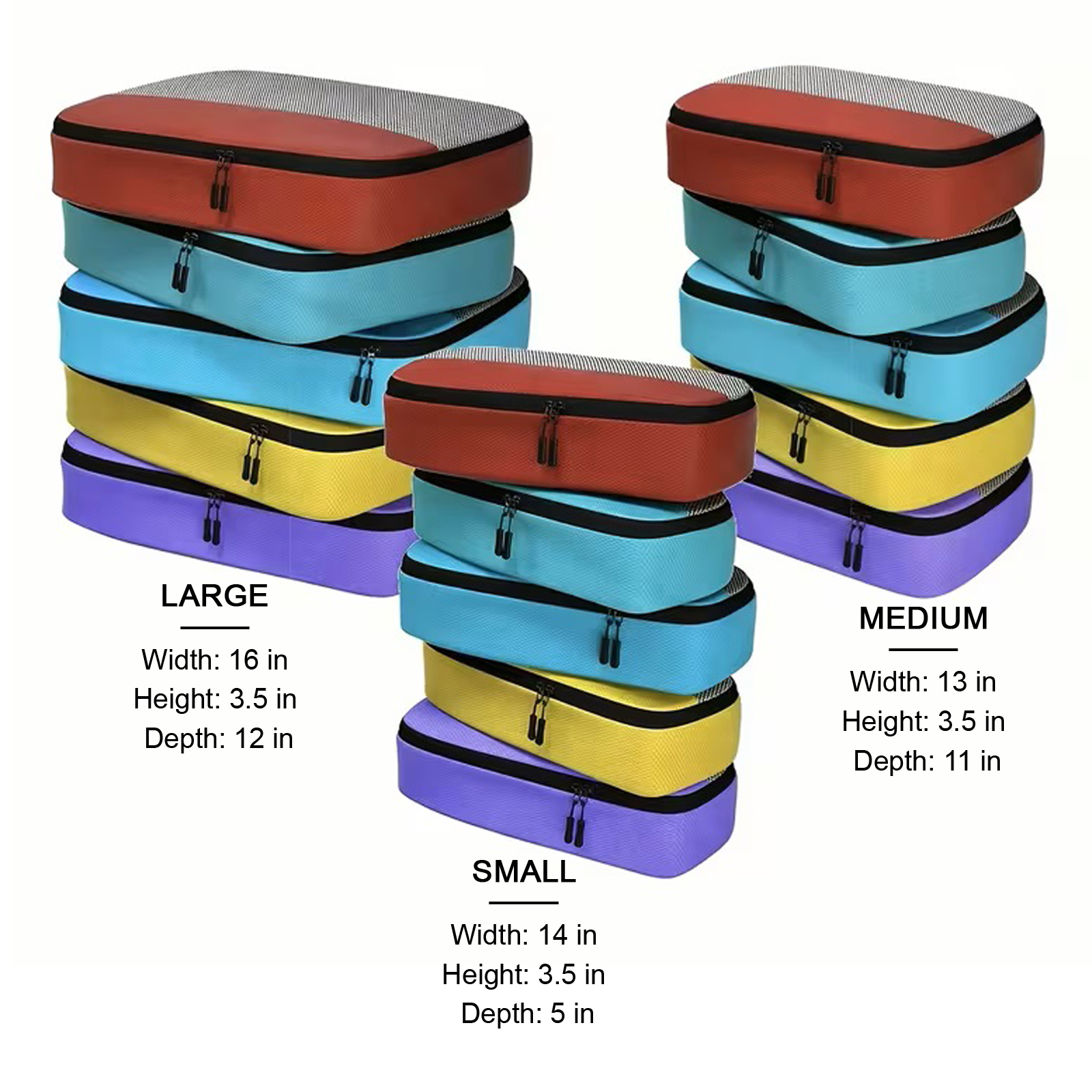 Travel Packing Cubes Foldable Lightweight Luggage Organizer Bags with Handle Travel Packing Cubes Foldable Lightweight Luggage Organizer Bags with Handle