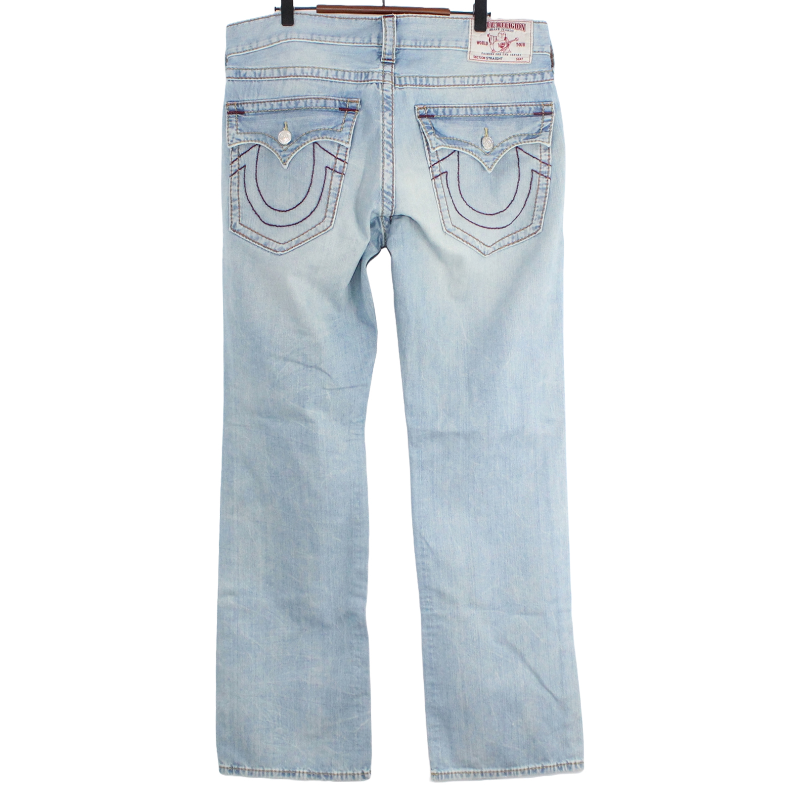 TRUE RELIGION Straight Cotton Light Blue Jeans - Size 36 TRUE RELIGION Straight Cotton Light Blue Jeans - Size 36