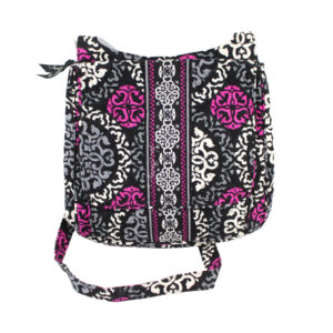 VERA BRADLEY Crossbody Zip Top Black Multi Colour Bag