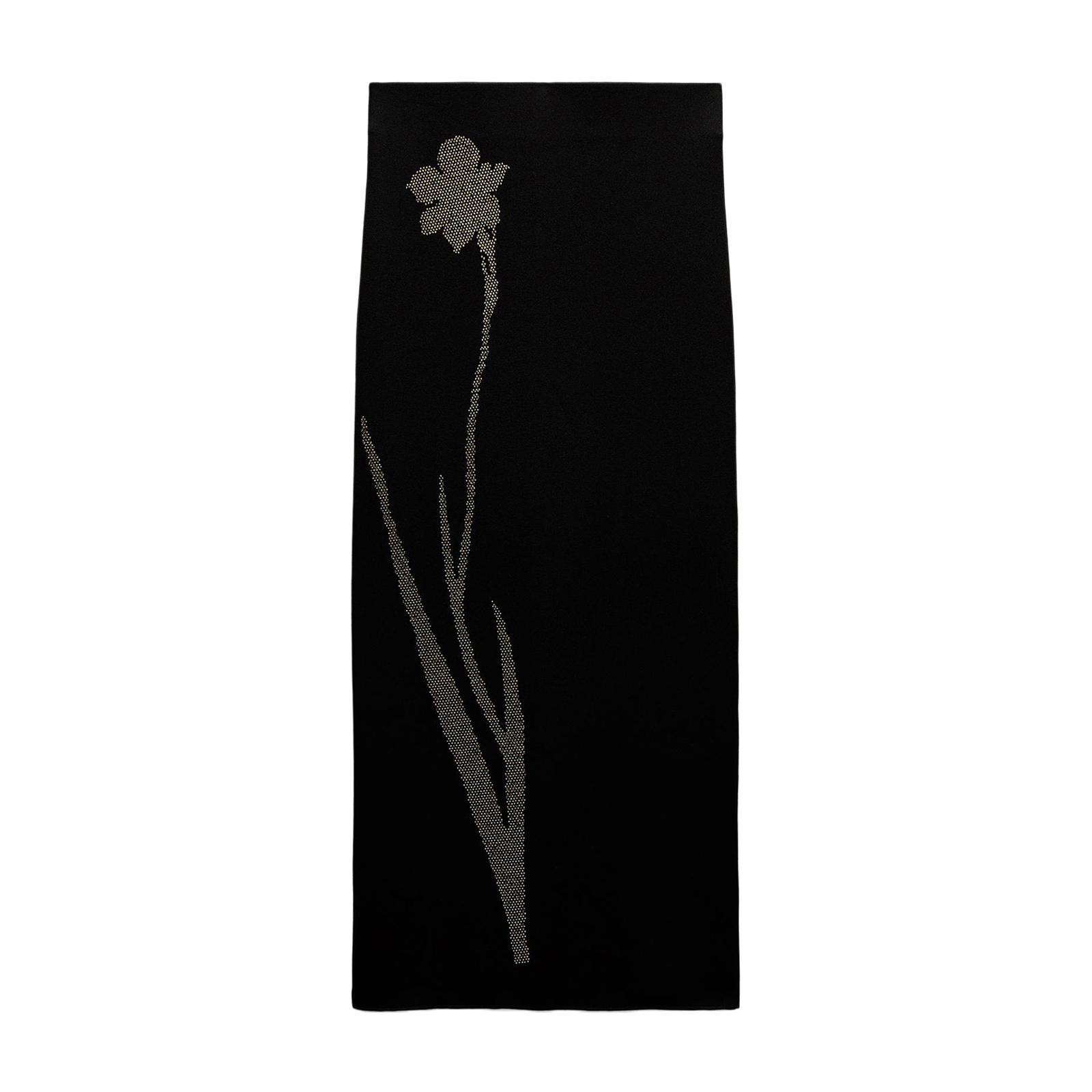 ZARA Knit Elastic Waist Sparkly Rhinestone Appliqués Stretch Black Skirt - Large ZARA Knit Elastic Waist Sparkly Rhinestone Appliqués Stretch Black Skirt - Large
