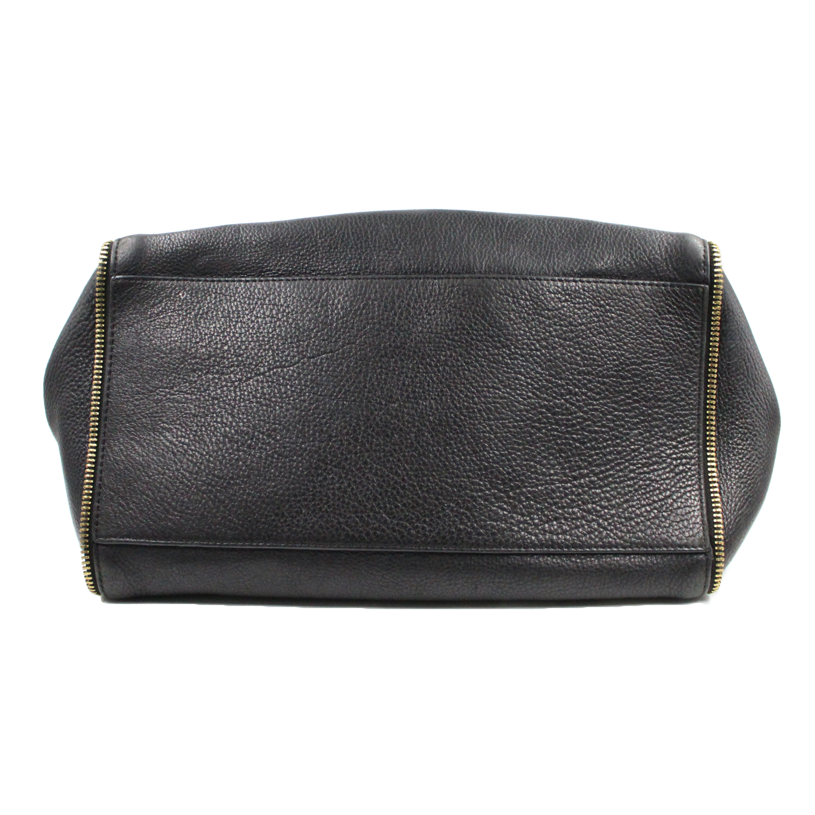 ZARA Pebbled Cow Leather Double Handle Shoulder Black Bag ZARA Pebbled Cow Leather Double Handle Shoulder Black Bag